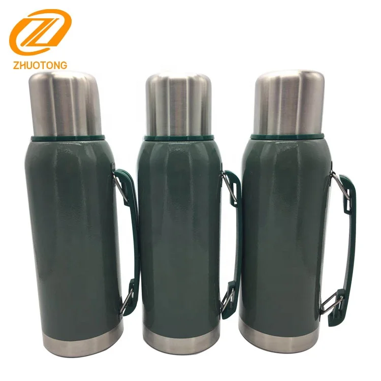

1000ml Stanley double wall stainless steel canteen bottle vacuum thermo with hammerstone painting, Customized