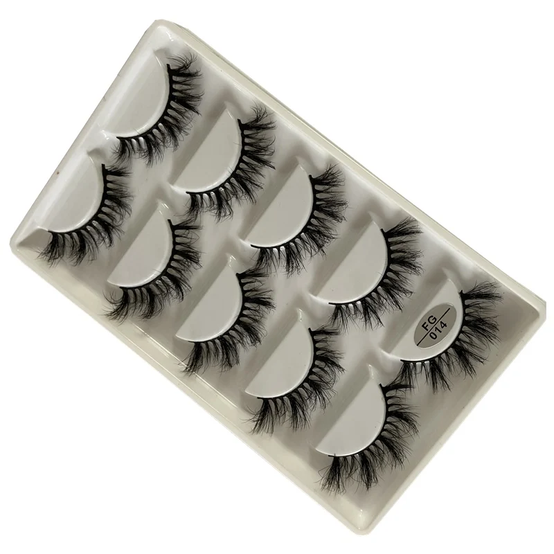 

Wholesale OEM/ODM 3D Faux Mink Lashes Silk Eyelashes Set Fluffy False Eyelash 5 Pairs