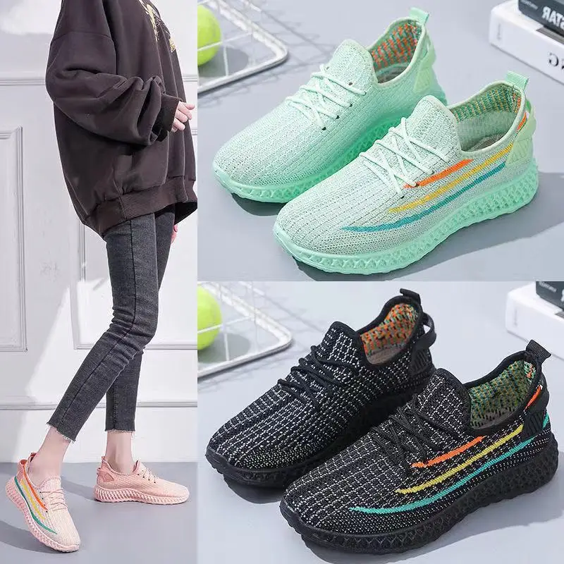 

SP158 2021 coconut shoe women's mesh surface casual sport running shoes sneakers, Pictures shown