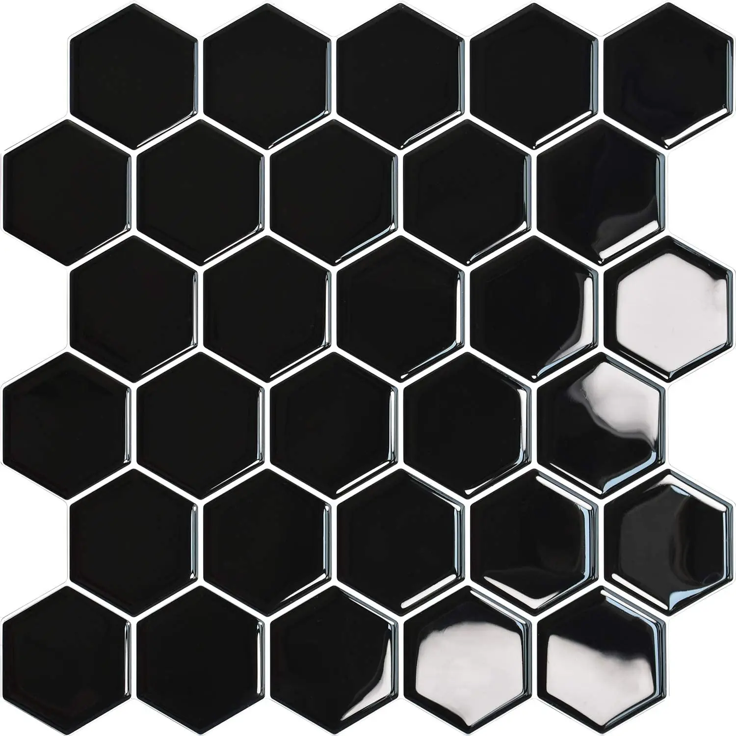 

3d Wallpaper Home Decoration Designs Peel Stick Kitchen Waterproof Oil Proof Hexagon Wall Tile