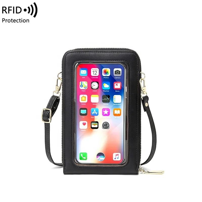 

MIYIN 2022 Amazon hot sale RFID touch screen mini purses and handbags card holders cell phone purse small crossbody bag women