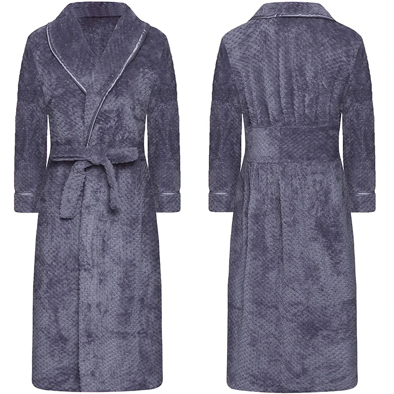 Womens Long Full Fuzzy Fleece Robe Warm Plush Bathrobe Cozy House Coat