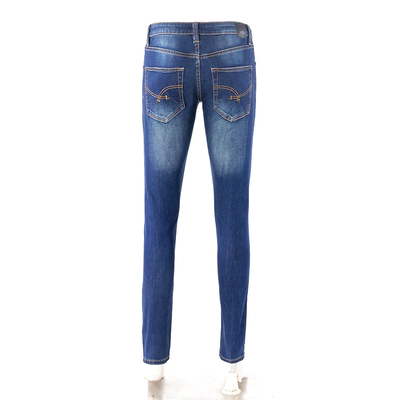 

Amazon Skinny Stretch Men's Denim Jeans Hot Sale Blue Men's Pants Men Jean Straight 100% Cotton Custom High Street Medium Wash
