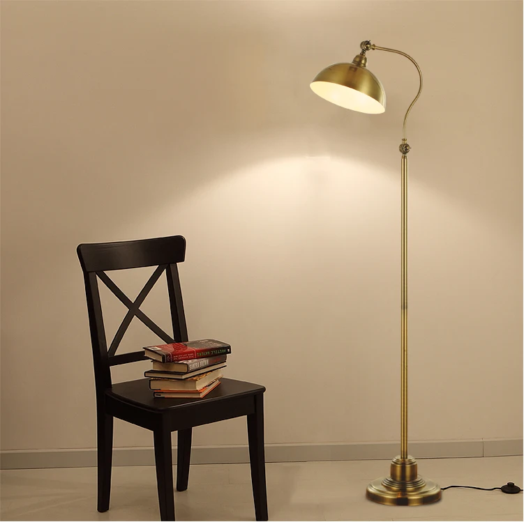 Luxury brass modern design floor lamp led floor standing lamp for bedroom hotel villa restaurant office