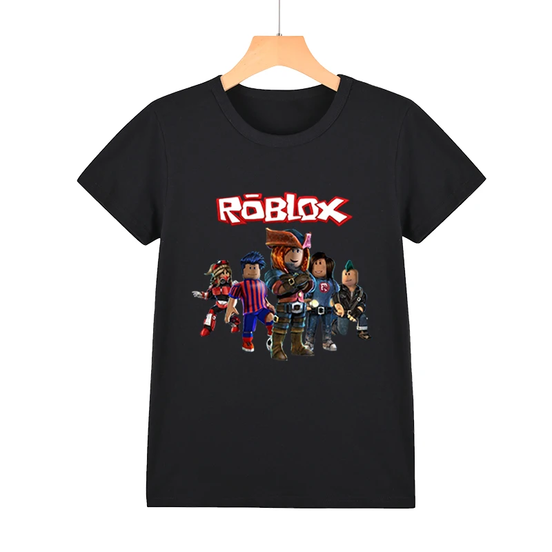 

2021 Children Cotton Clothing Boys Girls Fashion O-neck T-shirts Kids Cute Robloxs Clothes