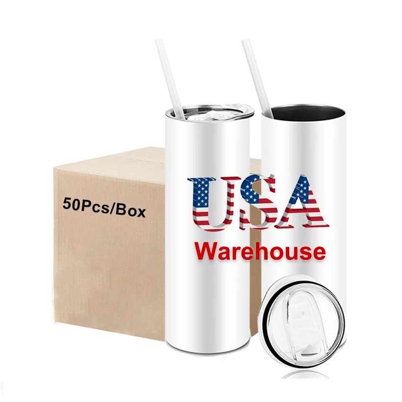 

Wholesale US warehouse 20oz sublimation skinny tumbler blanks stainless steel double wall insulated coffee mug