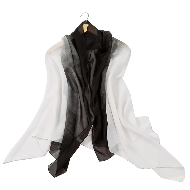 

MIO New Beach Comfortable Large Shawl plus size beach wear Beachwear Elegant Gradient Color Chiffon Wrap Bikini Cover Up, 8 colors in stock