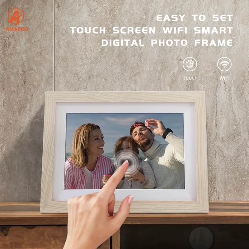 

Frameo APP 10.1 Inch Frame With Touch Screen share Photos Videos from 15 years OEM factory Wifi Digital Photo picture frames