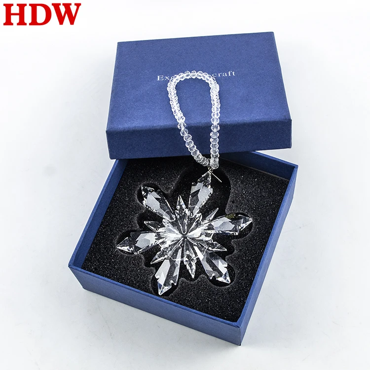 

2021 wholesale Crystal Christmas tree Ornament Christmas Snowflake shining snowflake hanging pendant Decoration