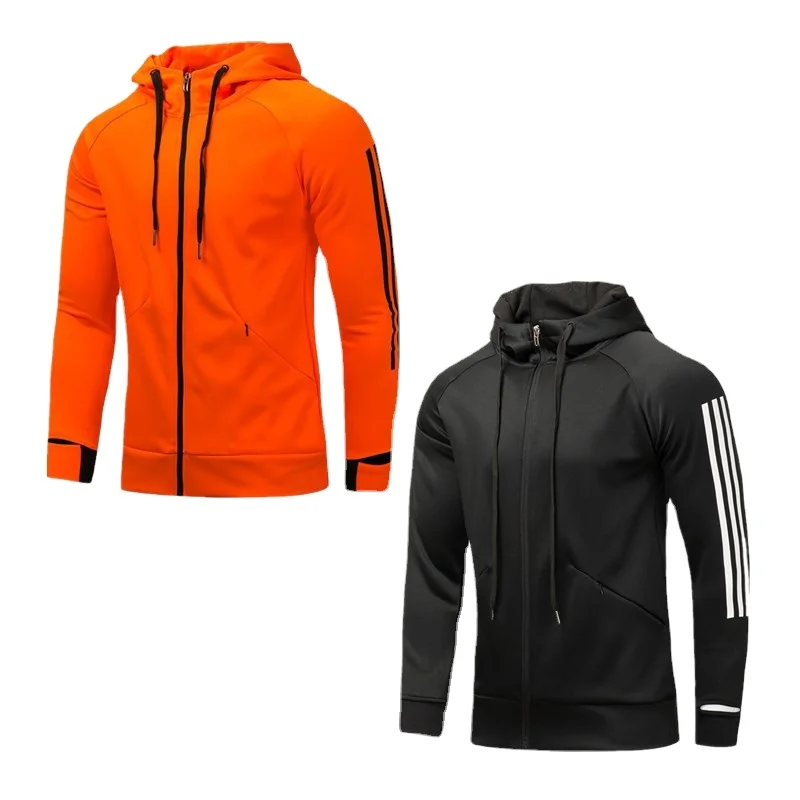 

Wholesale Customized Football Jacket Large Field Training Clothes Men's Long Sleeve Sports Cardigan Hooded Jacket, Customized color