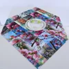 Beautiful Blooming Floral Pattern Tablecloth Made of 100% Polyester Fabric Table Top Cover Cloth for Summer and Spring Promotion