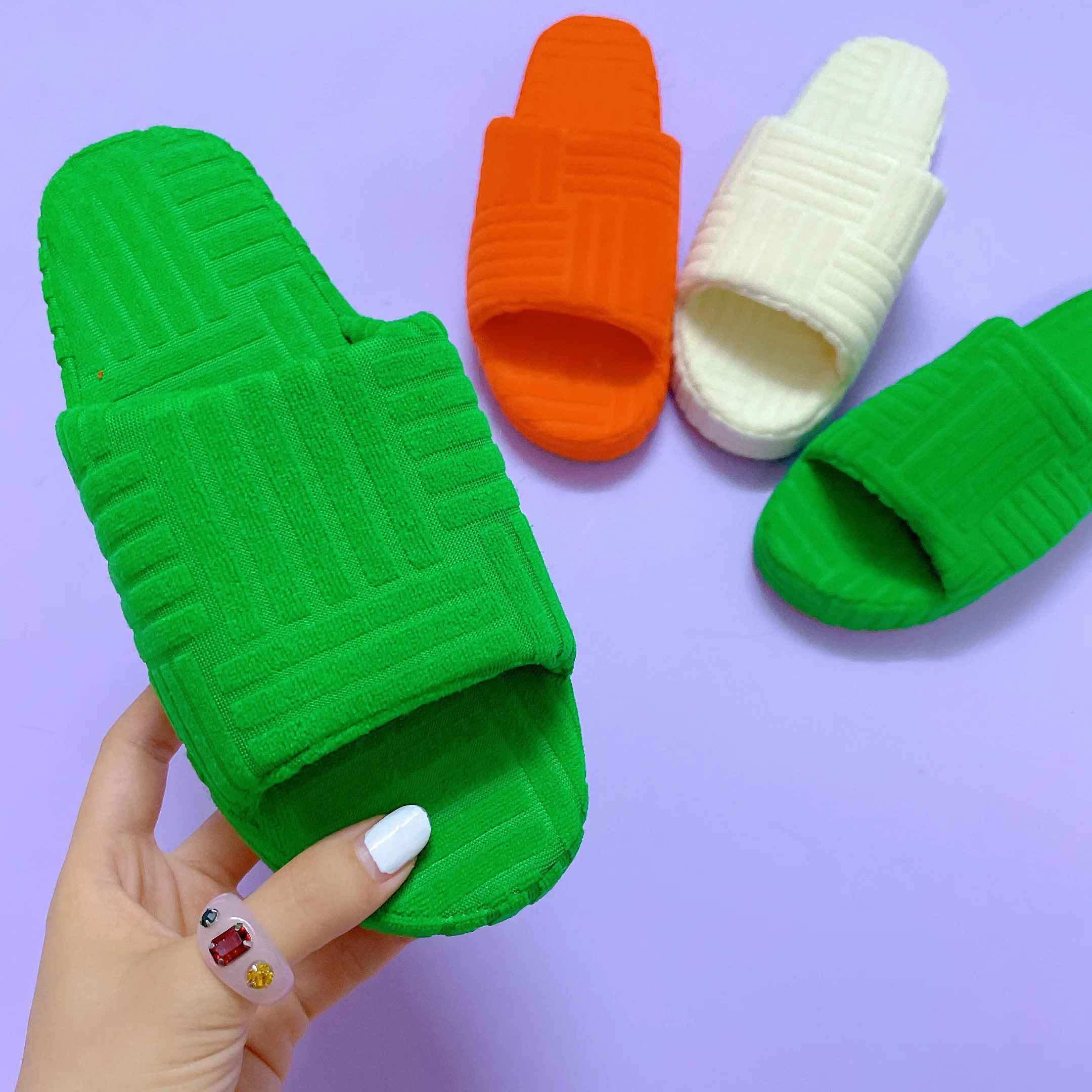 

2022 Women Plus Size Slippers, Orange black white
