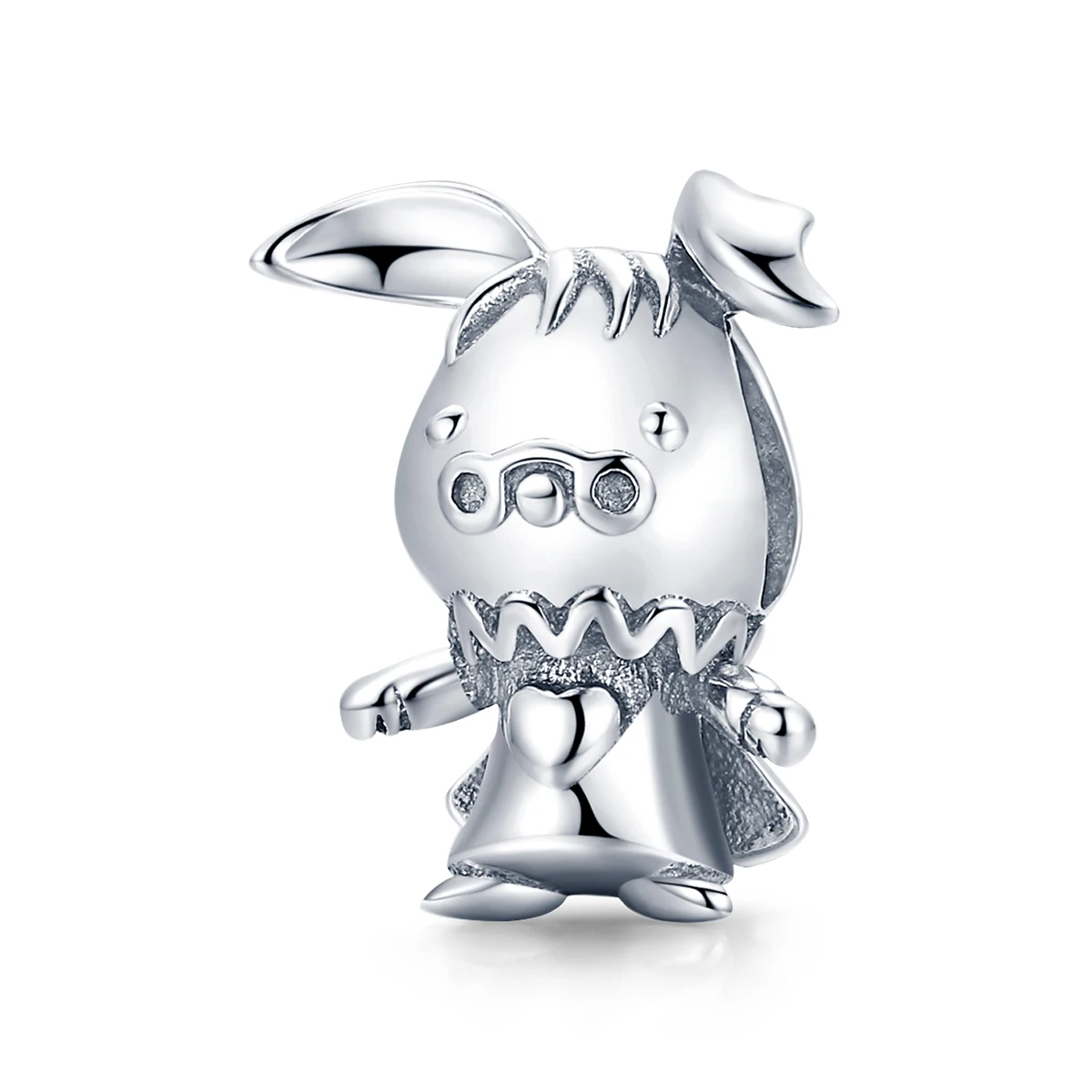 

SCC1867 2021 Hot Sales jewelry charms 925 sterling silver playful rabbit charms for braceelt making jewelry