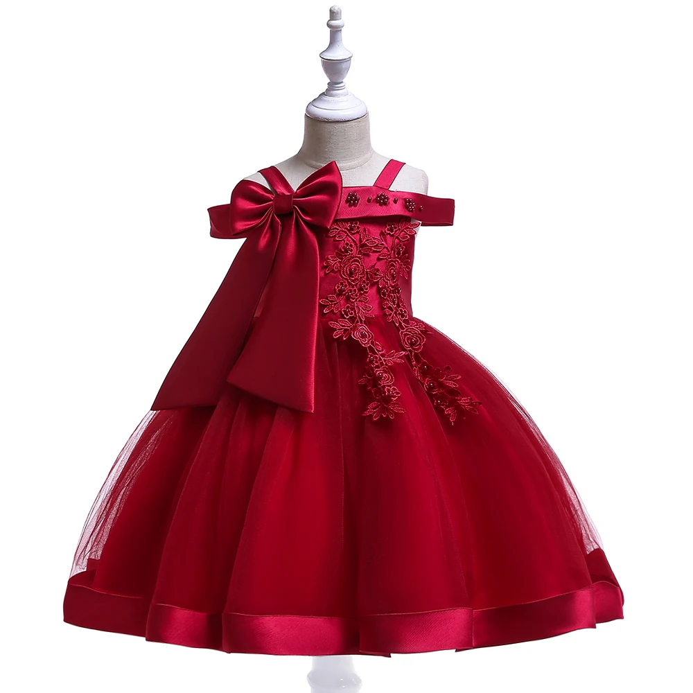 

MQATZ Wholesale age 4-10 Years Old Baby Girl ball gown Flora kids Dress formal Children Party dress L5068