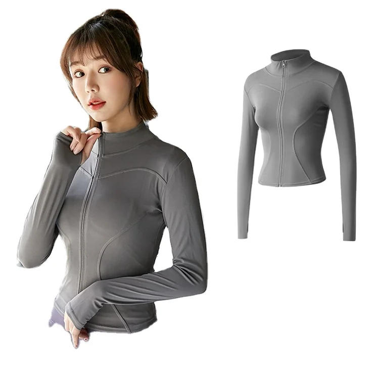 

Casual Jacket Long Sleeved Sports Running Womens Yoga Top, Can be customized