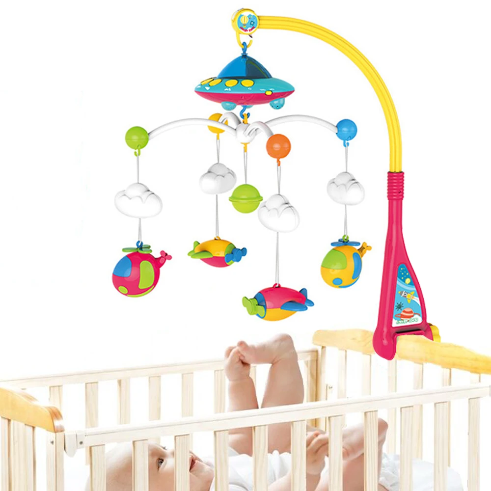 
Baby Multifunctional Musical Bed Bell Toys Lighting Hanging Crib Mobiles With Projection For Sleep 