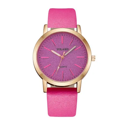 

YOULAIKE brand simple leather fashion quartz women's watches from china