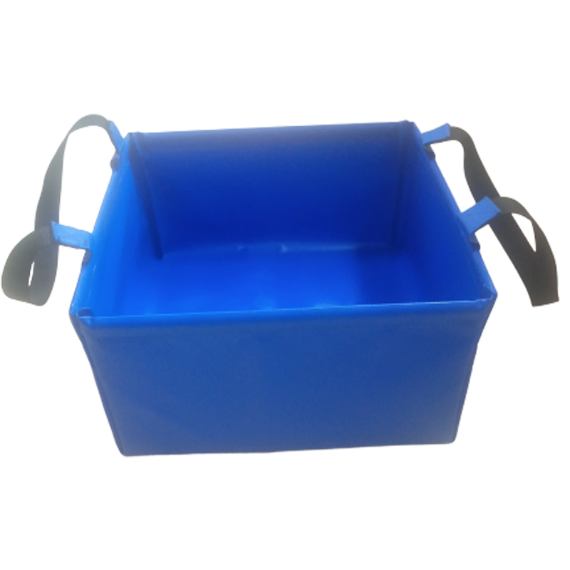 

Square Shape Foldable Camping Water Bucket Outdoor Wash Basin Fishing Bucket Folding Bucket Plastic Handle 10-15L, Blue or customized