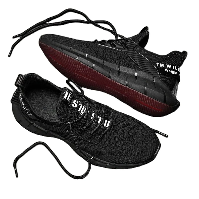 

New styles casual men fashion custom add logo shoes sports running sneakers, Black/white/grey