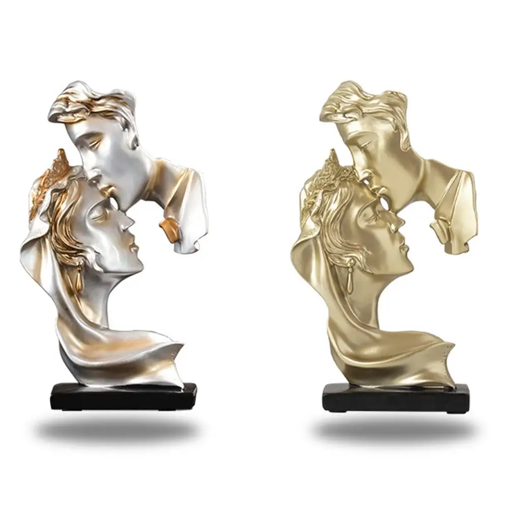 

Resin Sculpture Passionate Kiss Sculpture Home Decoration Nordic Ornament Gift For Valentine's Day Wedding TV Cabinet Decoration