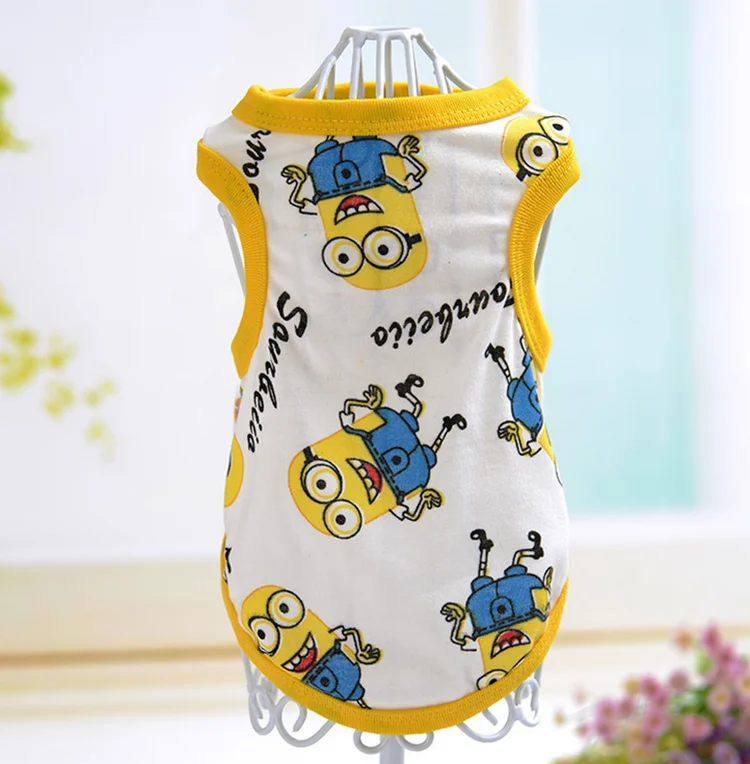 

High-end New Style Cartoon Cute Pet clothes Casual Vests dog harness vest, Multi color