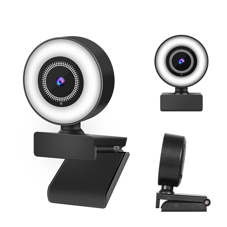 Wholesale Webcam Full Hd Webcam Fill Light Function Webcams Factory 720p 1080p 2K USB Stock 1 / 3 "CMOS Camera Web 2k 2 Mega