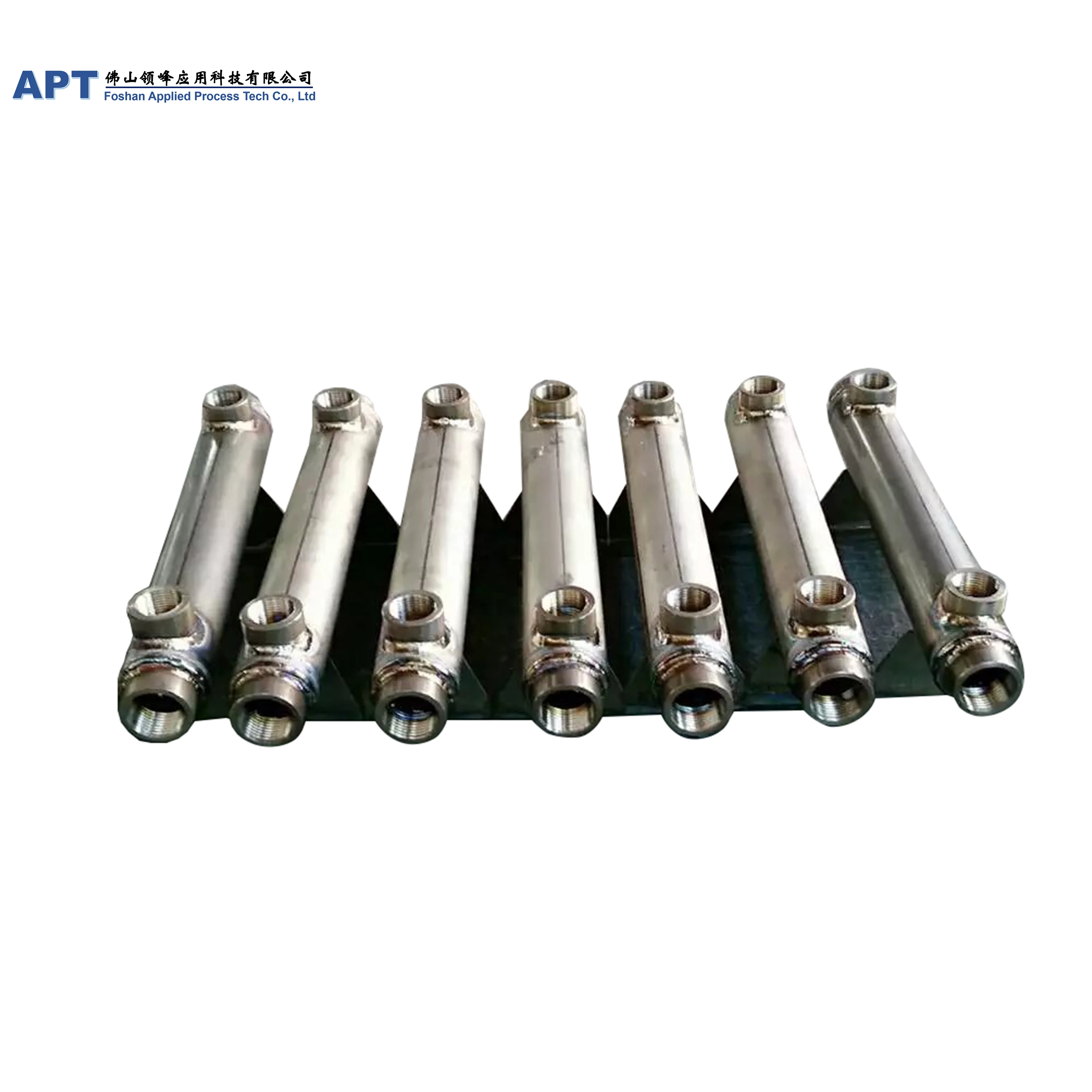 
APT tubes in shell water to water or air to water heat exchanger for waste heating recovery 