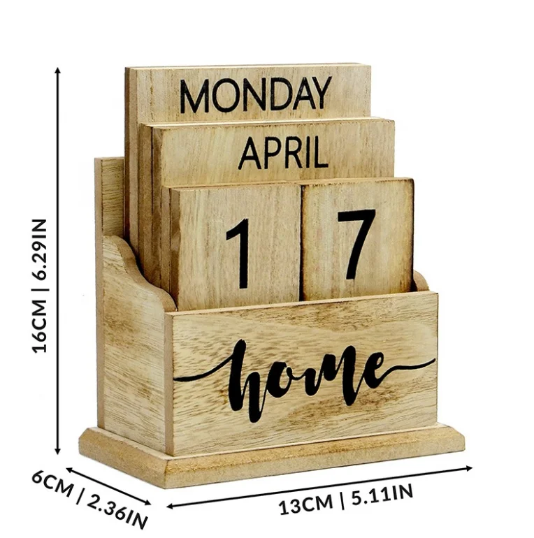 Kerajinan Kayu Vintage Kayu Perpetual Calendar Rumah Kantor Bergaya Abadi Kalender Meja Buy Kayu Lingkaran Cincin Kerajinan Laser Cut Rusa Kerajinan Kayu Kayu Yang Belum Selesai Kerajinan Bali Kerajinan Kayu Dayung