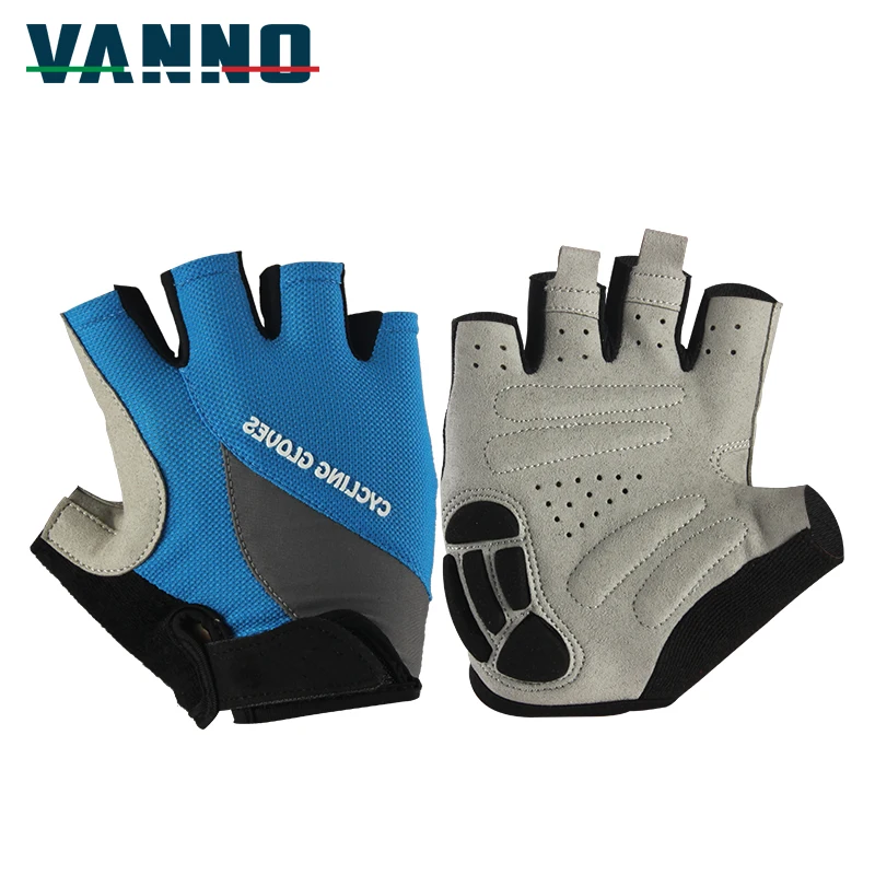 VANNO Men Sports Half Finger Anti Slip Gel Pad Motorcycle MTB Road pro Bike Gloves Bicycle Gloves