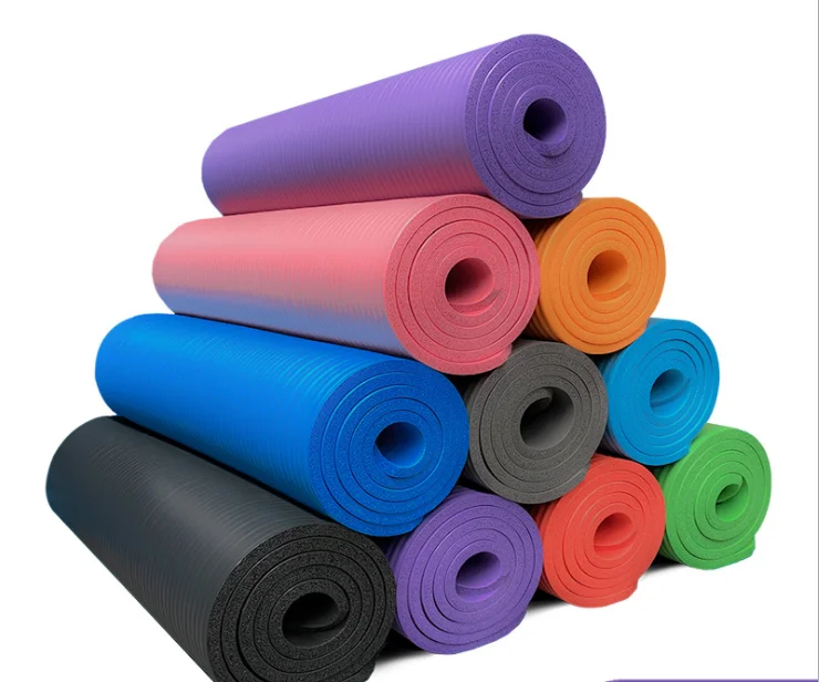 

Eco Friendly 10mm 13mm 15mm Rubber Large Yoga Mat gray nbr pilates Travel Fitness Non Slip Yoga Mat, Purple,pink,blue,black,green,orange,grey