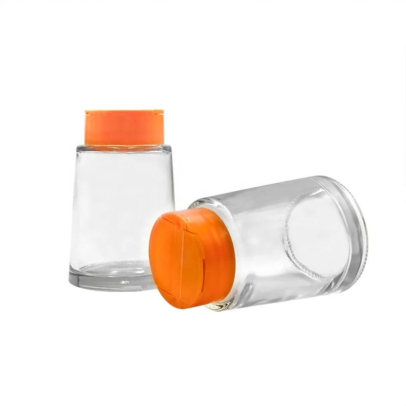 Glass Spice Jars with Shaker Lids 110ml glass bottles for Seasoning and Spice jars/Glass spice bottles