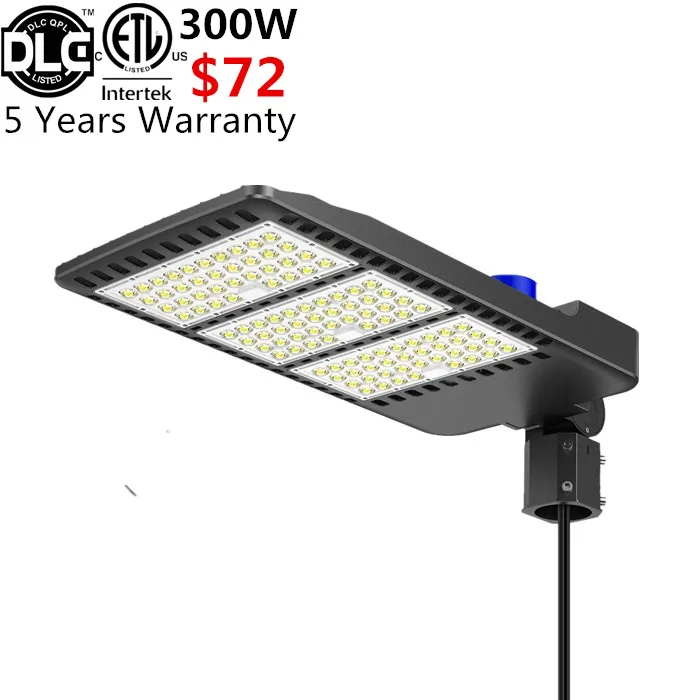 

exterior led light factory ETL DLC 150w led street light Isolated driver 10kv 20kv surge protection white parking lot led light