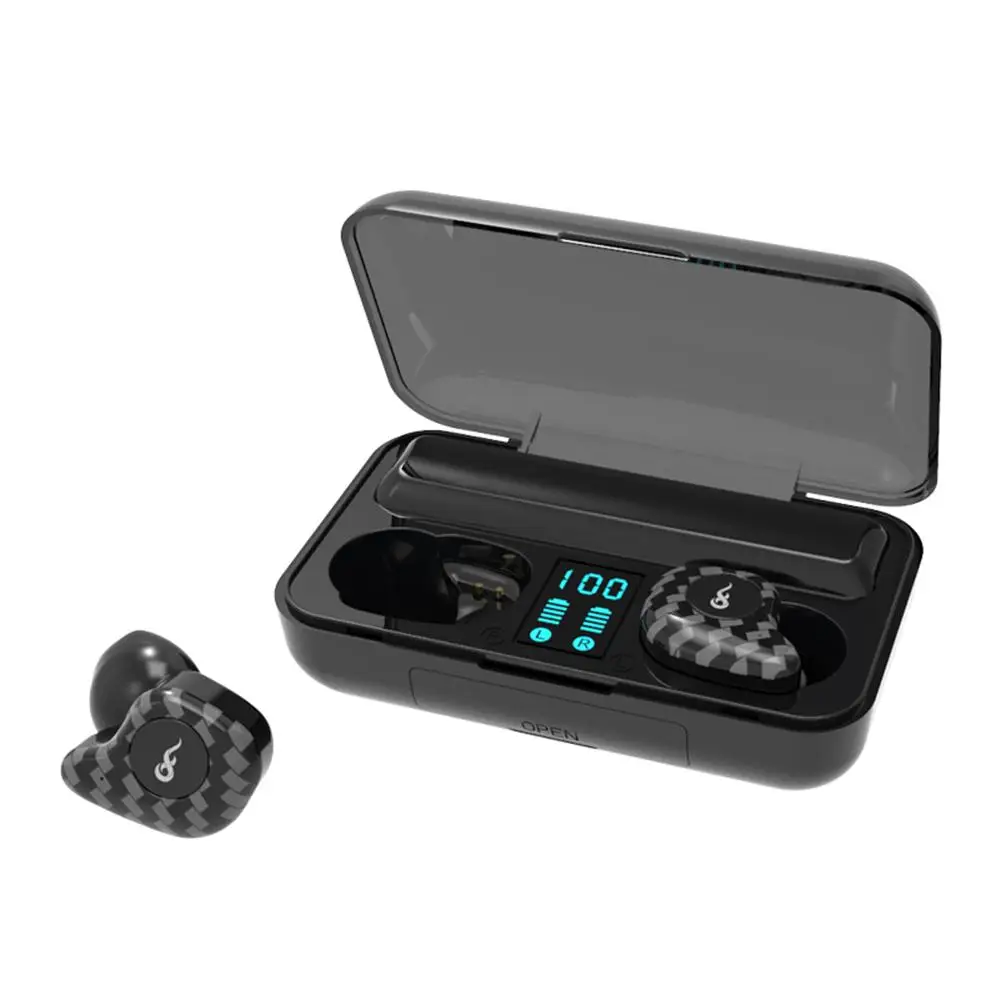 

M20 TWS Earphones 5.0 Wireless with Headphones Charge Box Sports Headset Ear Buds for IPhone SE 11 pro max, Black