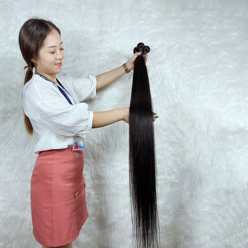 

Factory direct spot 24-42inch natural color hair curtain real hair wig 60inch human hair, Natural colors