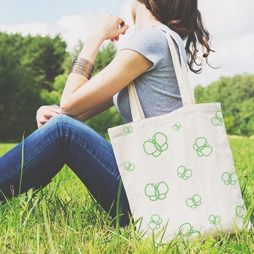 

Wholesale In Stock Fashion Recycle Custom Printed Shopping Organic Cotton Canvas Tote Bag With Logo