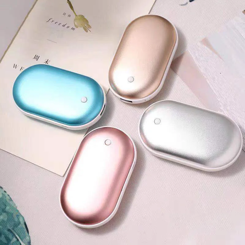 

Heart warming Gifts For Winter Portable Rechargeable Power Bank Electric Mini USB Reusable Custom Portable Outdoor Hand Warmer