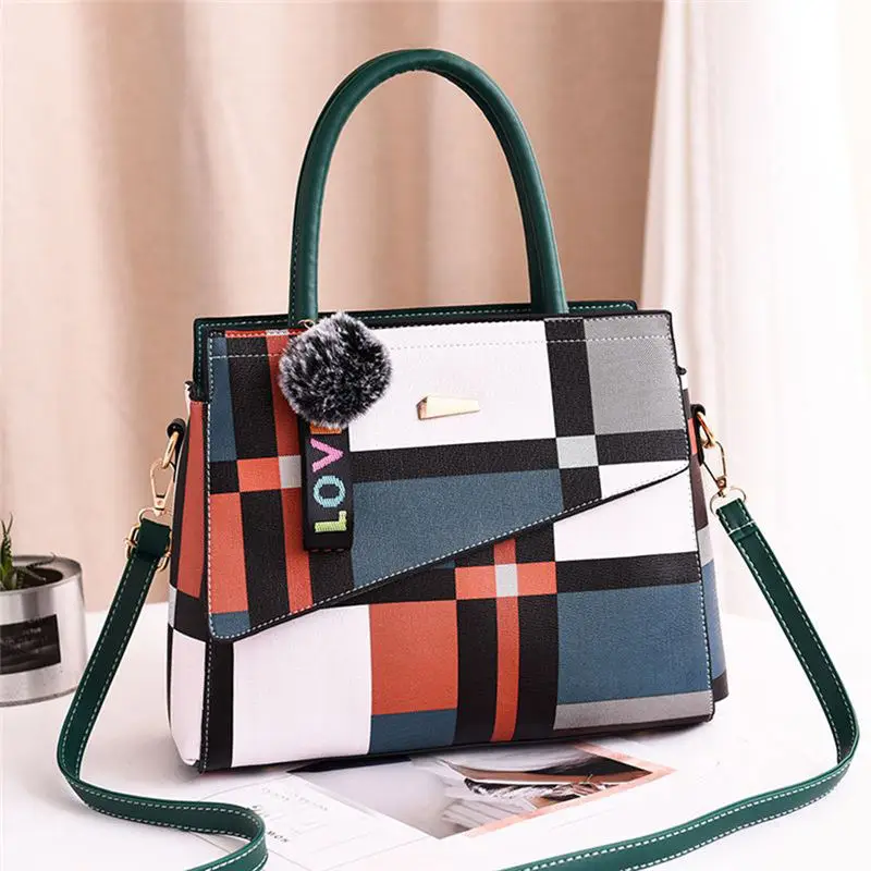 

2019 Trendy Print Colorful Ladies Hand Bags Branded Pu Leather Handbags Big Tote Bags For Women
