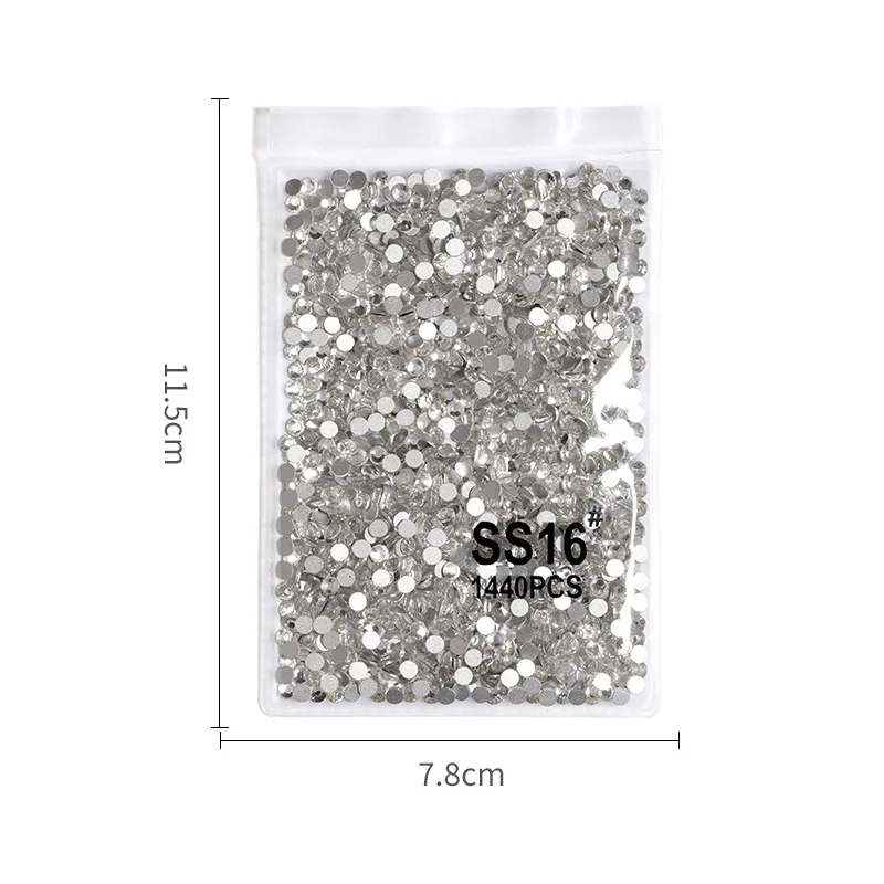 

1440 ab flat-bottomed rhinestones transparent nail decoration glass drill nail drill stickers nail jewelry