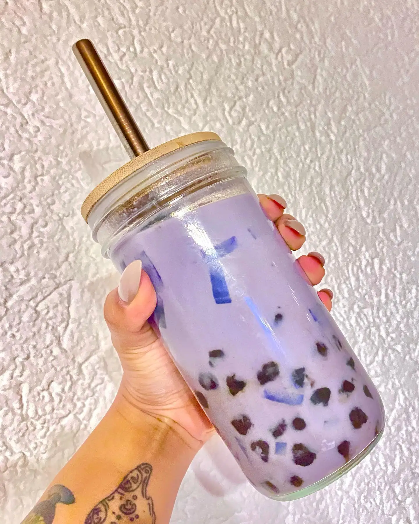 

Reusable Boba Milk Tea Cup Tumbler with Stainless Steel Straw Set, Customized color