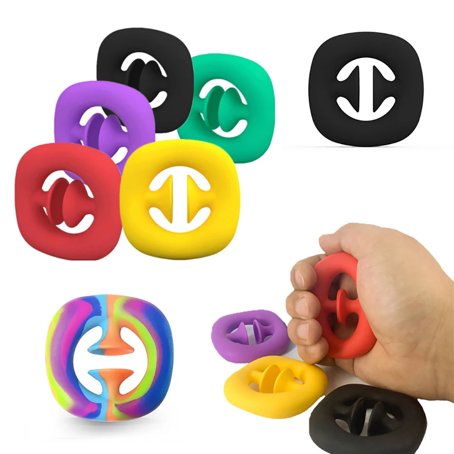 

Durable Silicone Grip Stress Reliever Fidget Adult Toys Square hand grip strengthener Exercise Training Fitness, Any color