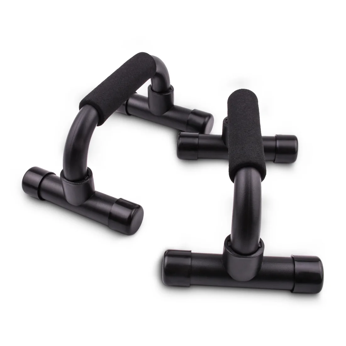 

Fitness body building indoor workout training metal with comfortable grips push up bar, Black