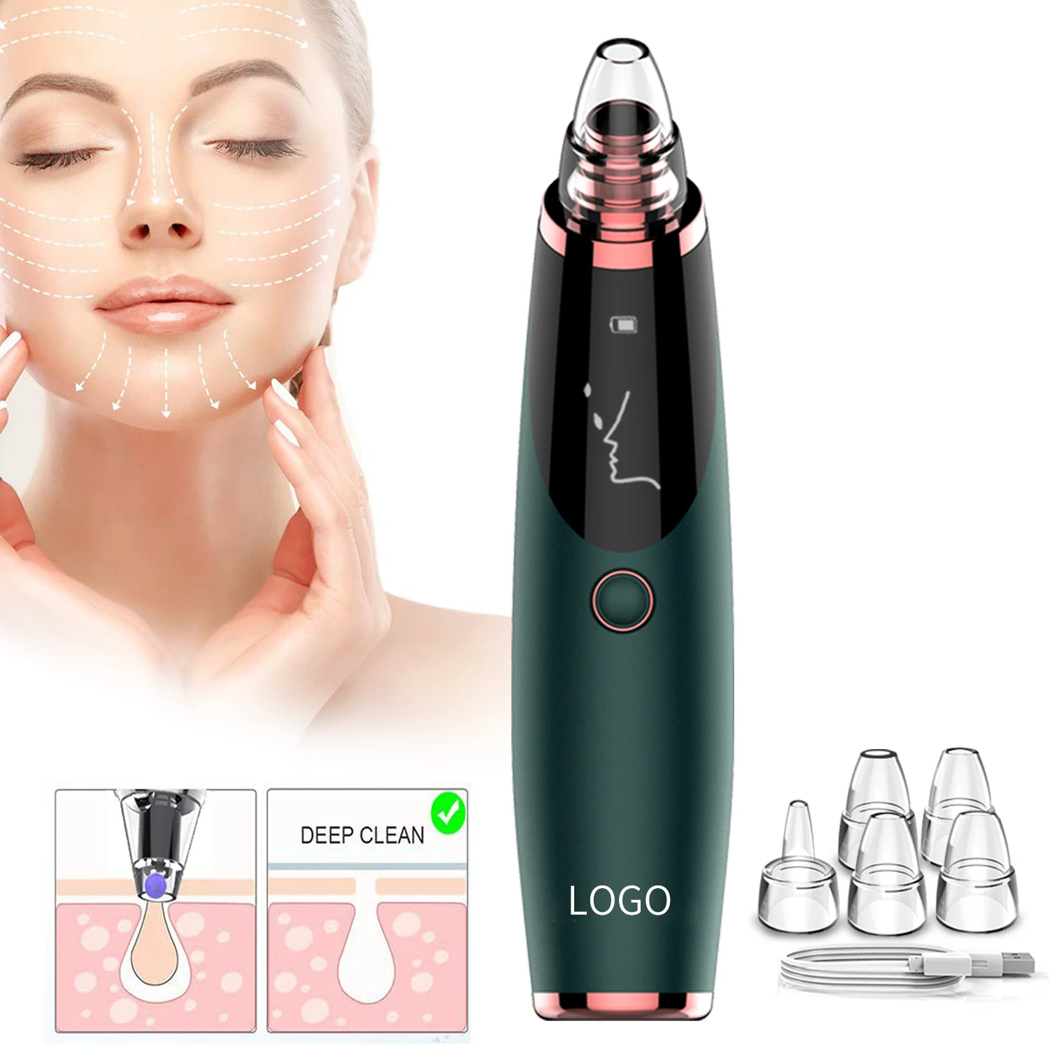 

Handheld Blackhead Remover Set Suction Blackhead Extractor Kit Pore Vacuum Blackhead Remover Vacuum