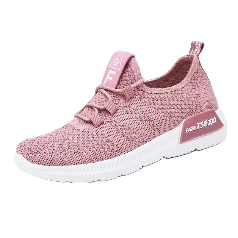 

new design Running Sport Casual shoes Fly Knit Anti-Slip Women Sport Shoes, 3color