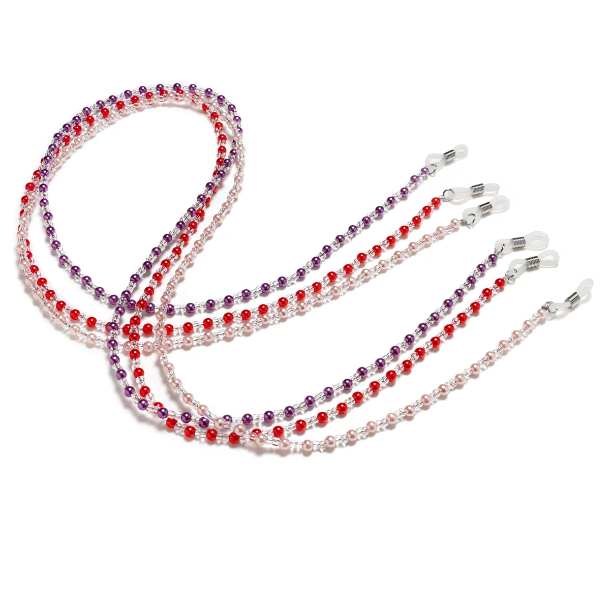 

Colorful Bead Eyeglass Chain - Sunglasses Cord Neck Strap Holder, As picture