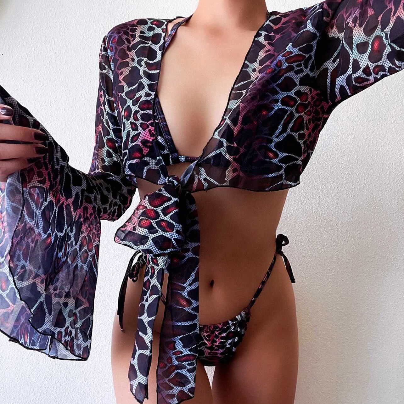 

2021 new swimsuit sexy strap bikini hot style swimsuit women swimsuit, 1 color