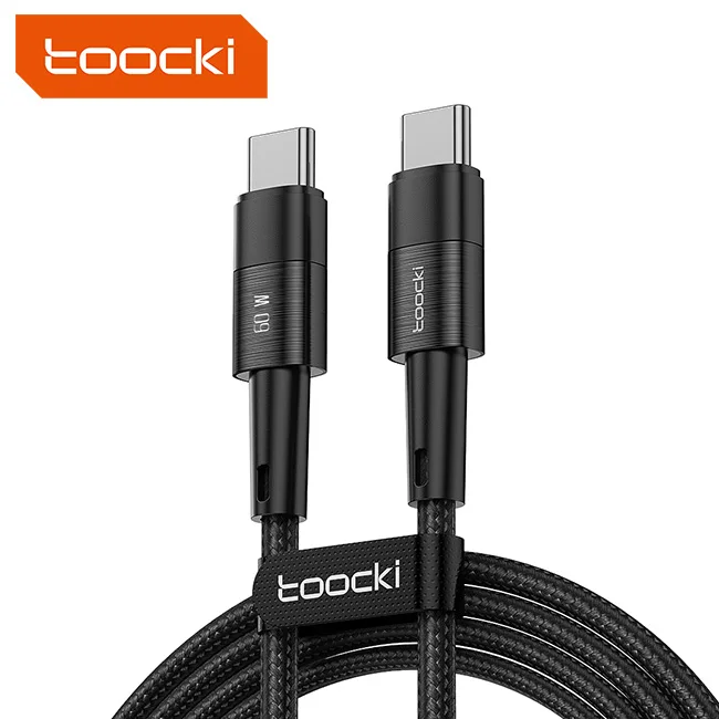 

Toocki PD 100W/60W Type c Cable 5A Fast Charging 1M/2M/3M Cable Aluminum Alloy Type-c to Type-C Data Cable for Huawei Samsung