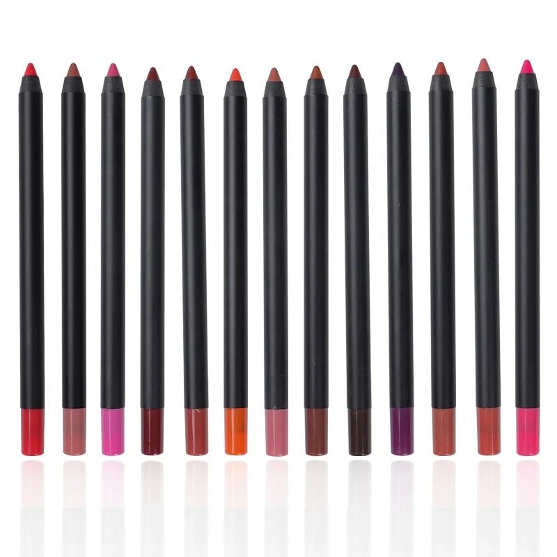 

13 Color Long Lasting High Pigment Brown Eye Private Label Lip Liner Pencils