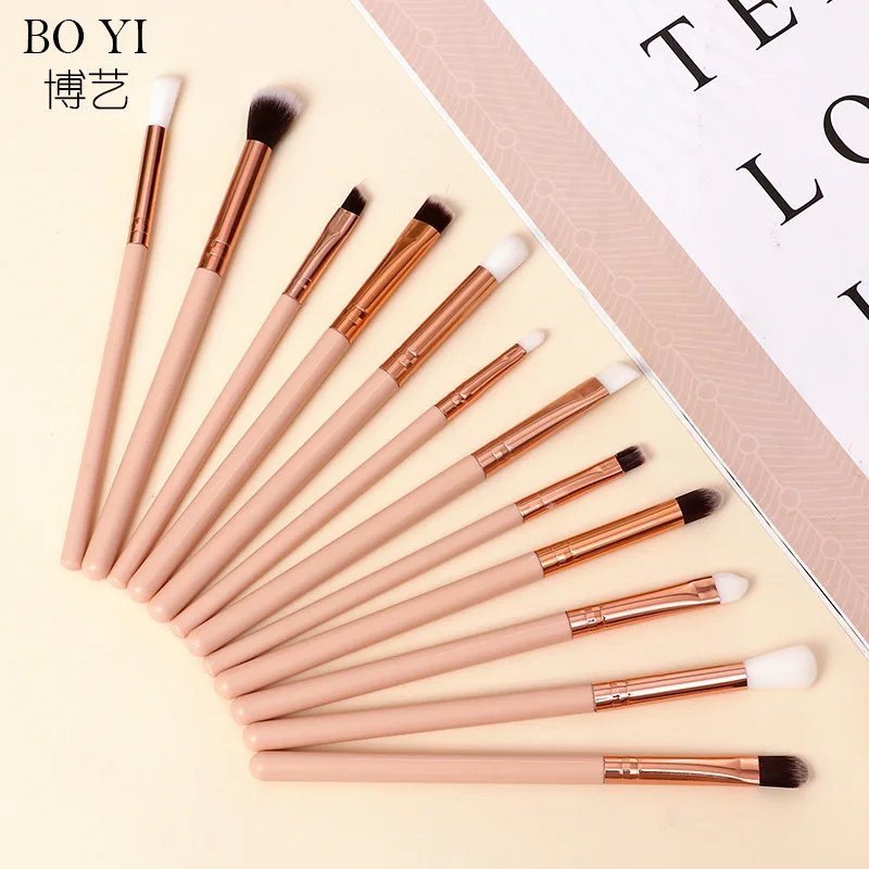 

12 make-up brush set shadow brush eyebrow lip nasal brush beauty tool