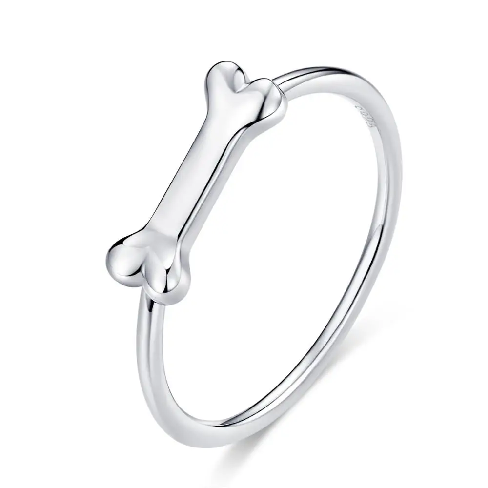 

New Arrival Funny Bone Finger Rings for Women Authentic 925 Sterling Silver Animal Pet 925 Silver