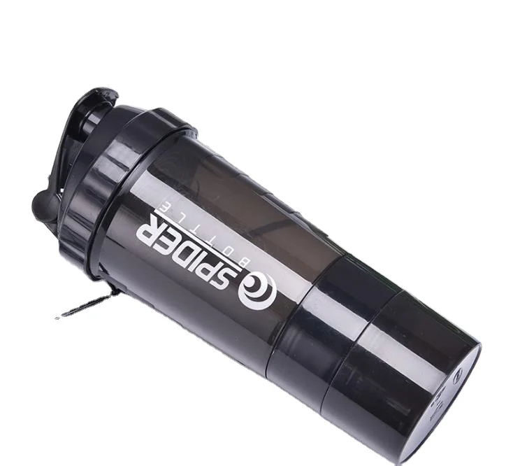 

Logo custom gym bottle protein shaker athletic plastic water bottle, Transparent / black